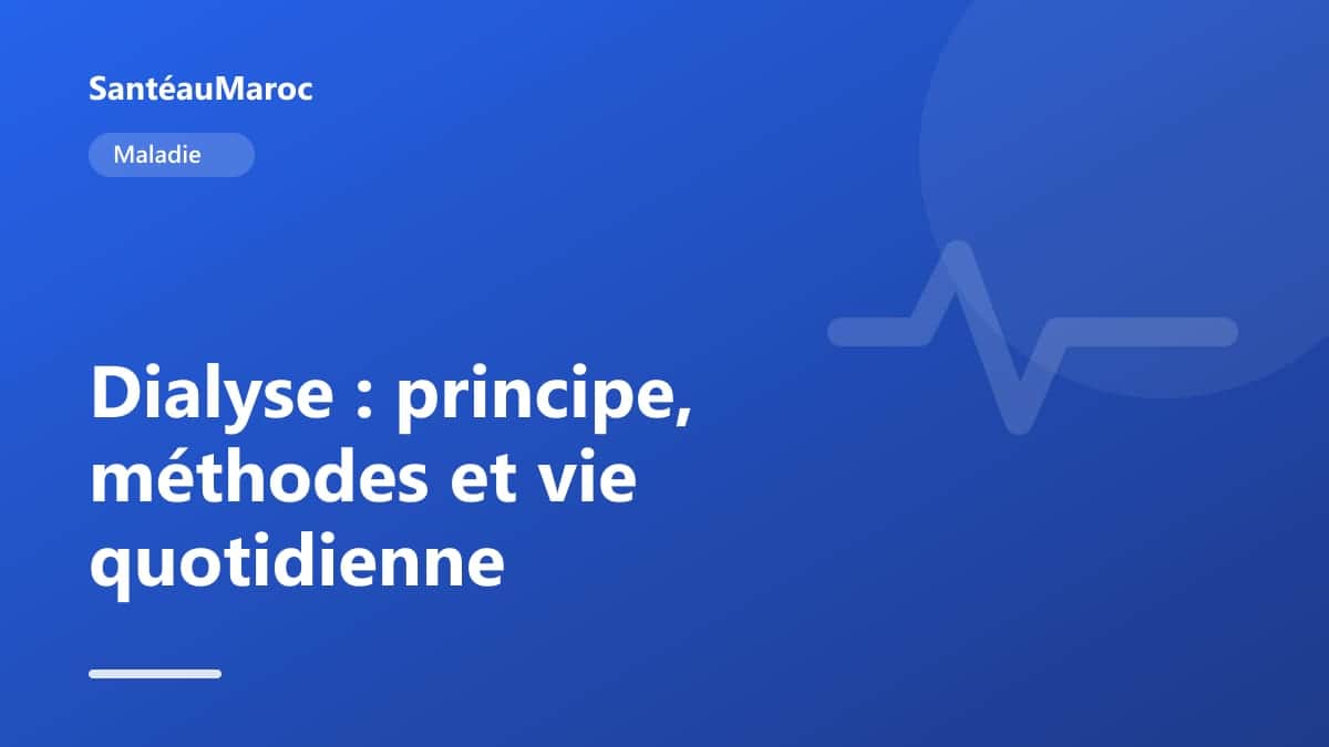Maladie — Dialyse : principe, méthodes et vie quotidienne
